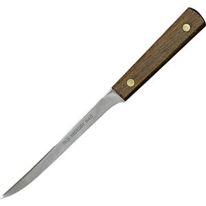 Old Hickory Fillet Brown Wood Carbon Steel Fixed Blade Knife 417