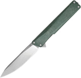 Oknife AION Linerlock Green Micarta Folding 14C28N Sandvik Pocket Knife NAIONGM