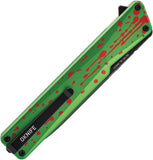 Oknife AION Linerlock Zombie Green Aluminum Folding Nitro-V Pocket Knife NAIONZG