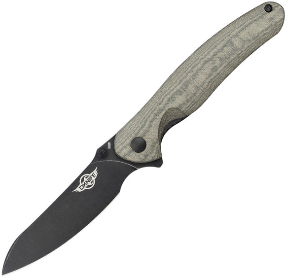 Oknife Drever Linerlock Green Micarta Folding Bohler N690 Pocket Knife NDREVERODGMH