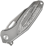 Oknife Freeze 5L Linerlock Gray Titanium Folding M390 Steel Pocket Knife FREEZE5L