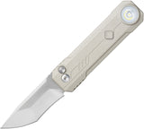 Oknife LK Button Lock Desert White Aluminum Folding Bohler M390 Pocket Knife NLKMAODW