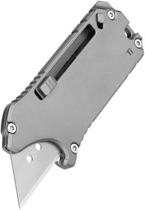 Oknife Otacle Pro Utility Grey Titanium Folding Stainless Pocket Knife NOTACLEPROTI
