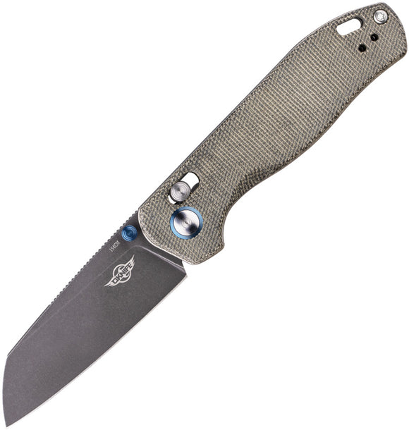 Oknife Rubato 2 Rail Lock Micarta Folding 154CM Stainless Steel Pocket Knife NRUBATO2ODGMT