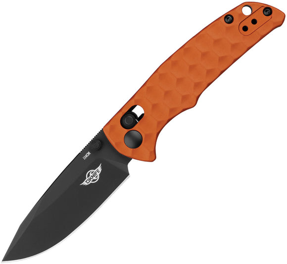 Oknife Rubato 3 Rail Lock Orange Aluminum Folding 154CM Drop Pt Pocket Knife RUBATO3OG