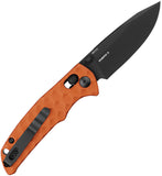 Oknife Rubato 3 Rail Lock Orange Aluminum Folding 154CM Drop Pt Pocket Knife RUBATO3OG