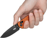 Oknife Rubato 3 Rail Lock Orange Aluminum Folding 154CM Drop Pt Pocket Knife RUBATO3OG