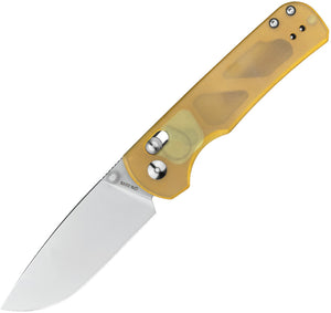 Oknife Rubato 4 Rail Lock Yellow PEI Ultem Folding S35VN Pocket Knife RUBATO4PEI