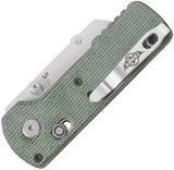 Oknife Otacle U1 Rail Lock Green Micarta Folding SK5 Carbon Steel Utility Knife U1GM