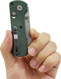 Oknife Otacle U1 Rail Lock Green Micarta Folding SK5 Carbon Steel Utility Knife U1GM