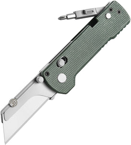 Oknife Otacle U1 Pro Rail Lock Green Micarta Folding Stainless Pocket Knife NU1PROGM