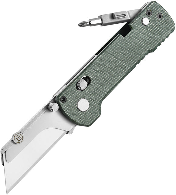 Oknife Otacle U1 Pro Rail Lock Green Micarta Folding Stainless Pocket Knife NU1PROGM