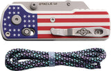 Oknife Otacle U1 Rail Lock Stars & Stripes Flag G10 Folding SK5 Carbon Steel Utility Knife U1SS
