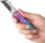 Oknife Otacle U1 Ultra Utility Button Lock Snowflake Titanium Folding Pocket Knife U1ULTRASFC
