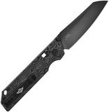 Oknife XEN Rail Lock Black Damascus Carbon Fiber Folding S45VN Steel Pocket Knife XENDAMASCUS