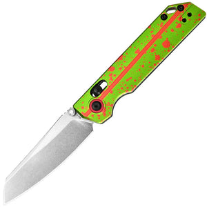 Oknife XEN Rail Lock Limited Edition Zombie Green Aluminum Folding Nitro-V Pocket Knife XENZG