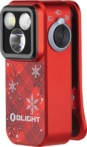 Olight Oclip Pro Snowflake Red Flashlight OCLIPPROSFRD