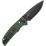 Oknife Rubato 3 Rail Lock Green Aluminum Folding 154CM Pocket Knife RUBATO3ODG