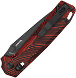 Oknife Rubato 2 Rail Lock Black & Red G10 Folding 154CM Pocket Knife RUBATOBKRD