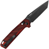 Oknife Rubato 2 Rail Lock Black & Red G10 Folding 154CM Pocket Knife RUBATOBKRD