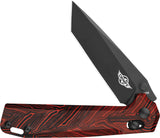 Oknife Rubato 2 Rail Lock Black & Red G10 Folding 154CM Pocket Knife RUBATOBKRD