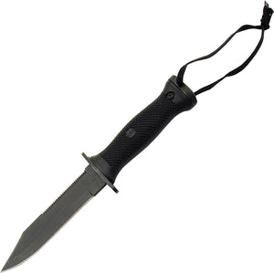 Ontario Mark 3 Navy Black Handle 6.5" Stainless Sawback Fixed Knife + Sheath 497