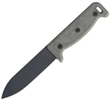 Ontario Black Bird SK-5 Noir 10" Stainless Fixed SOC Black Handle Knife 7500PC