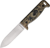 Ontario Black Bird ML5 Camo Canvas Micarta 420HC Fixed Blade Knife 7502N