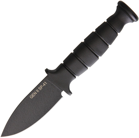 Ontario Spec Plus Generation II Black 5160 Carbon Steel Fixed Boot Knife 8541