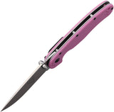 Ontario RAT II Linerlock Pink Folding Satin AUS-8 Stainless Pocket Knife 8862