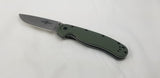 Ontario Rat Model 1 Handle OD Green Plain Edge D2 Folding Knife 8867od