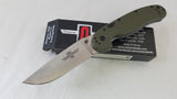 Ontario RAT 1A SP Linerlock Tactical A/O Stainless Folding OD Green Knife 8870OD