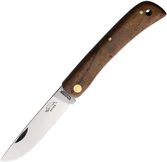 OTTER-Messer Small Hippekniep Walnut Wood Folding Carbon Steel Pocket Knife 141WNB