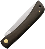 OTTER-Messer Large Hippekniep Green Micarta Folding Carbon Steel Pocket Knife 145MIGR