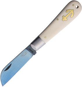 OTTER-Messer Anchor White Elforyn Folding Carbon Steel Pocket Knife 173WML