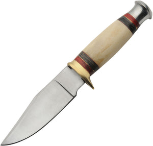 Rite Edge Silver Stream Hunter Pakkawood Stainless Fixed Blade Knife 203441