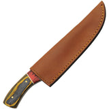 Rite Edge Hunter Amber Pakkawood Stainless Steel Fixed Blade Knife 203449AM