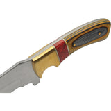 Rite Edge Hunter Amber Pakkawood Stainless Steel Fixed Blade Knife 203449AM