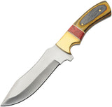 Rite Edge Hunter Amber Pakkawood Stainless Steel Fixed Blade Knife 203449AM