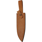 Rite Edge Silver Stream Brown Pakkawood Stainless Fixed Blade Knife 203450RD