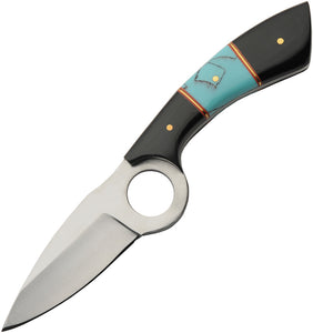 Rite Edge Showdown Horn Hunter Brown Resin Fixed Blade Knife 203510HN