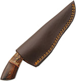 Rite Edge Showdown Horn Hunter Brown Wood Fixed Blade Knife 203510WD