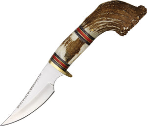 Rite Edge Crown Hunter Brown & White Stainless Fixed Blade Knife 7981