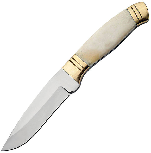 Rite Edge Skinner White Smooth Stainless Steel Fixed Blade Knife 8002