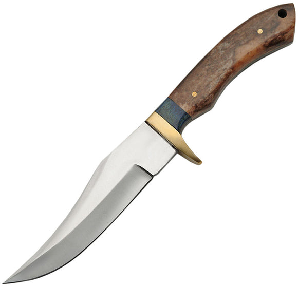 Rite Edge Skinner Brown Smooth Stainless Steel Fixed Blade Knife 8012