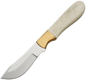 Rite Edge Skinner White Smooth Stainless Steel Fixed Blade Knife 8014