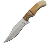 Rite Edge Venison Hunter White & Tan Stainless Steel Fixed Blade Knife 8028