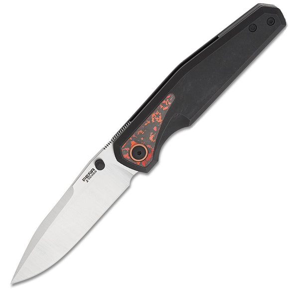 Pena Knives Alacran Framelock Titanium & Mars Valley CF Folding M390 Knife E54