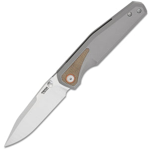 Pena Knives Alacran Framelock Titanium & Green Micarta Folding M390 Knife E57