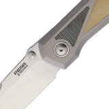 Pena Knives Mula Framelock Titanium & White & Black Micarta Folding M390 Sheepsfoot Knife E63